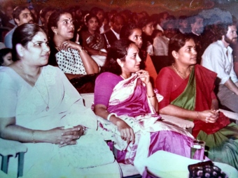 At a concert (my mother to the right)